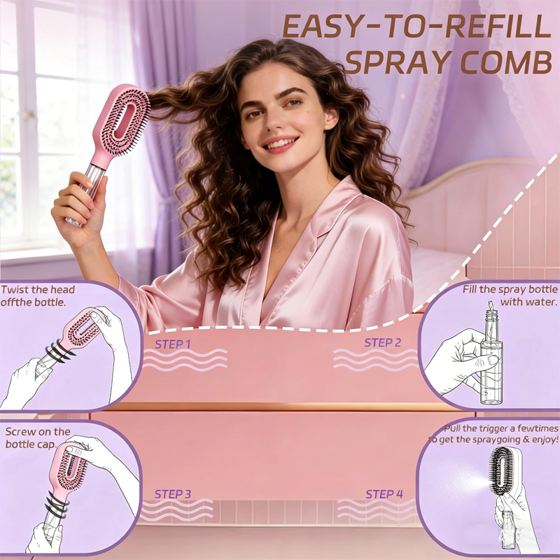2 in 1 Sprayer Hairbrush Detan - Hair Spa Wellness reseña y precio