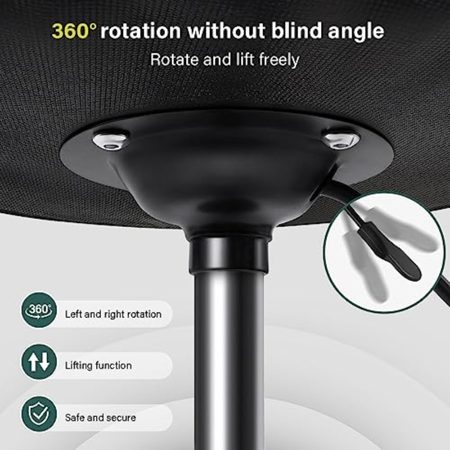 Square Swivel Stool with Wheel - Spa & Wellness Paradies Braunschweig reseña y precio