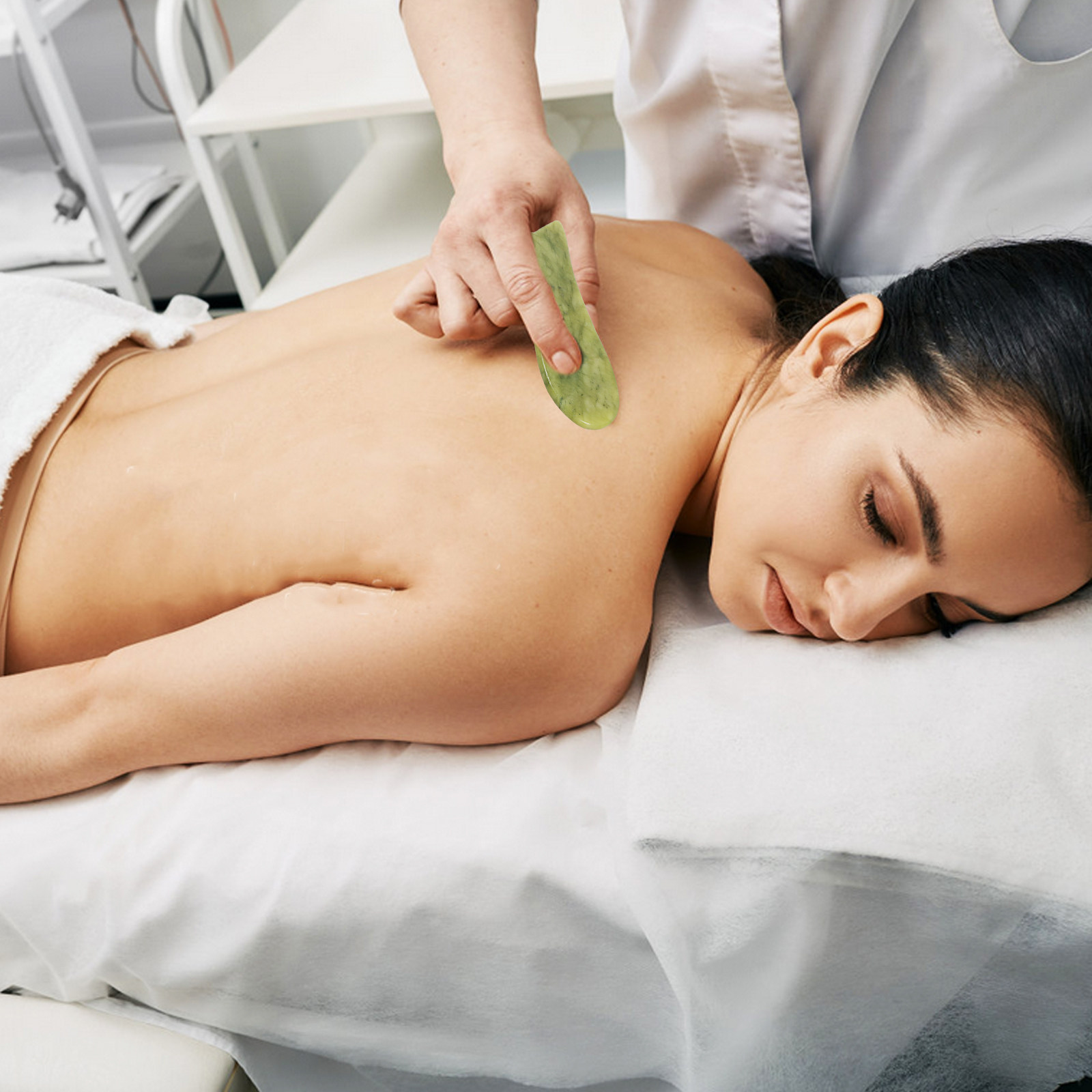 2Pcs Natural Jade Gua Sha Scra - Spa Y Wellness reseña y precio