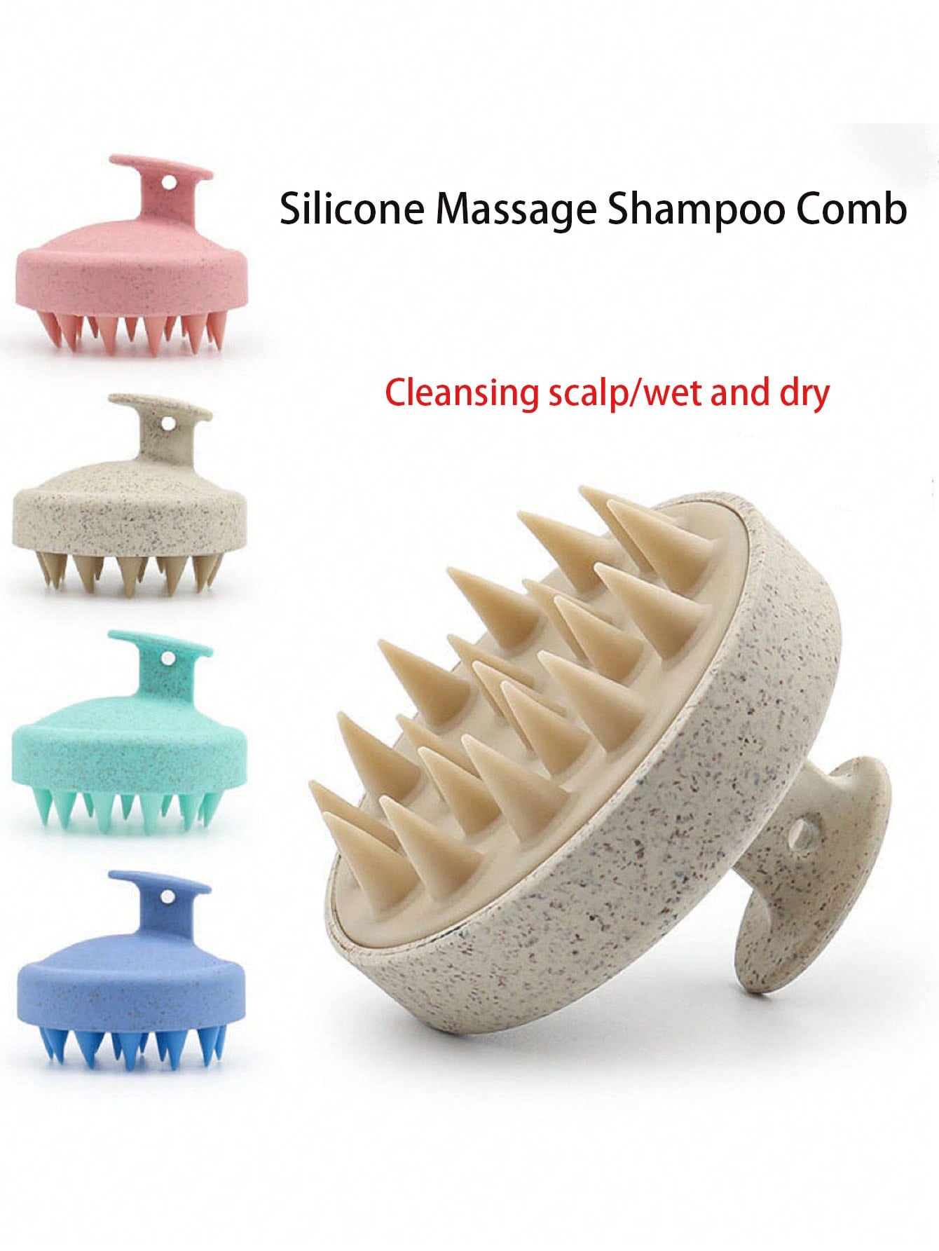 1PC Silicone Shampoo Brush Hea - Hair Spa Wellness reseña y precio