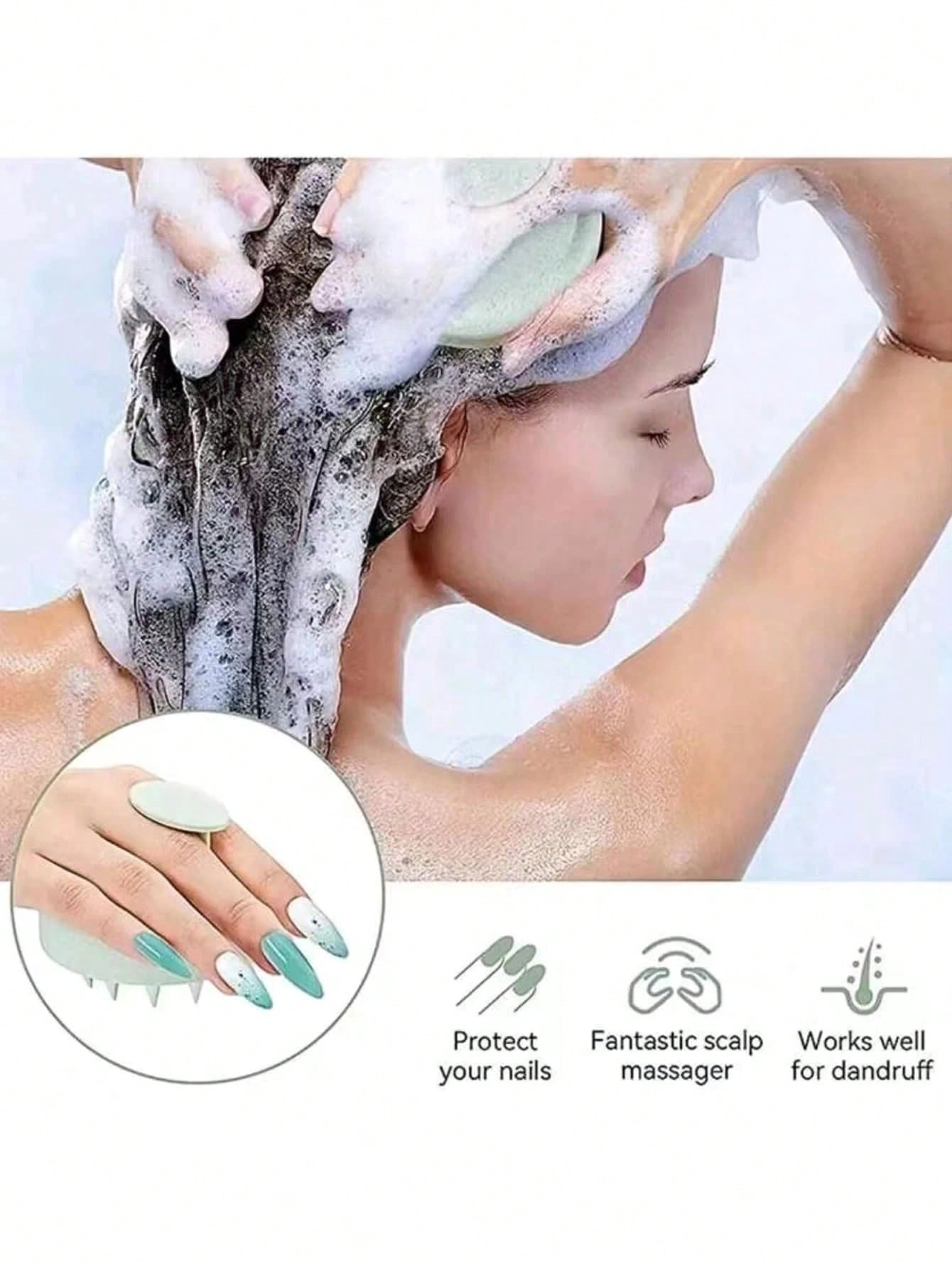 1PC Silicone Shampoo Brush Hea - Hair Spa Wellness reseña y precio