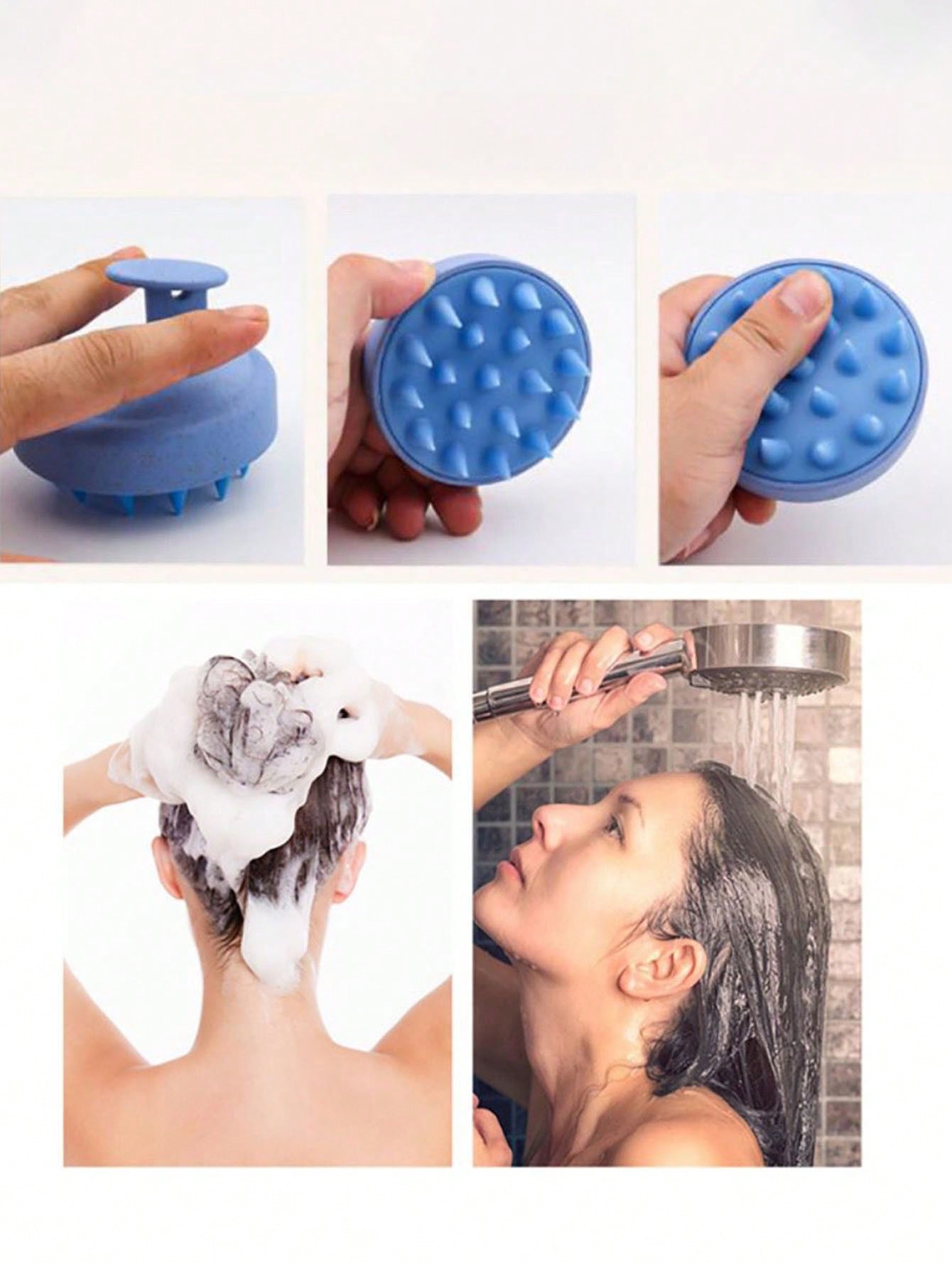 1PC Silicone Shampoo Brush Hea - Hair Spa Wellness reseña y precio