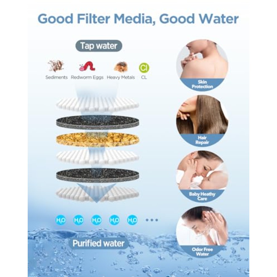 Filtered Shower Head with Hand - Spa & Wellness Paradies Braunschweig reseña y precio